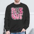 Pink Out Football Team Breast Cancer Awareness Month Sweatshirt Gifts for Old Men