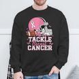 Pink Out Tackle Breast Cancer Awareness American Football Sweatshirt Gifts for Old Men