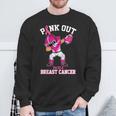 Pink Out Tackle Breast Cancer Awareness Dabbing Football Sweatshirt Gifts for Old Men