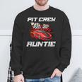 Pit Crew Auntie Race Car Birthday Racing Car Family Sweatshirt Gifts for Old Men