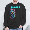 Player 2 San Love Partner Look Controller Di Gioco Felpa Regalos para ancianos