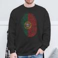 Portugal Flag Fingerprint Sweatshirt Geschenke für alte Männer