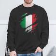 Proud Italian Italia Ripped Italian Flag Sweatshirt Geschenke für alte Männer