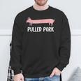 Pulled Pork Lustiges Schweinchen Bbq Sweatshirt Geschenke für alte Männer