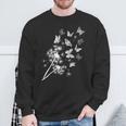 Pusteblume Butterblume Mit Schmetterlingen Im Garten Sweatshirt Geschenke für alte Männer