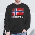 Retro Bandiera Della Norvegia Felpa Regalos para ancianos