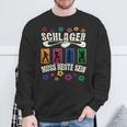 Retro Schlager Costume Outfit For Schlager Party Sweatshirt Geschenke für alte Männer