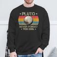 Retrointage Never Forget Pluto 1930 2006 Space Science Sweatshirt Geschenke für alte Männer