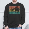 Retrointage Snowboard For Snowboarder Sweatshirt Geschenke für alte Männer