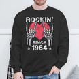 Rockin Desde 1964 Rock & Roll Cumpleaños Retro Rock And Roll Camisa de entrenamiento Regalos para ancianos