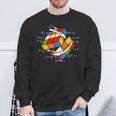 Rubik's Cube Magic Cube Retro Rubiintage Nerd Sweatshirt Geschenke für alte Männer