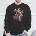 Santa Riding A Motorcycle Biker Motorcycle Lover Xmas Pajama Sweatshirt Gifts for Old Men