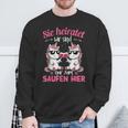 Sie Heiratet Wir Sind Nur Zum Saufen Hier Braut Jga Sweatshirt Geschenke für alte Männer