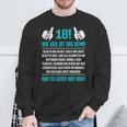 Son 18 Wie Geil Ist Denn 18Th Birthday Sweatshirt Geschenke für alte Männer