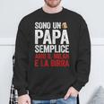 Sono Un Papà Semplice Amo Il Milan E La Birra Felpa Regalos para ancianos