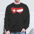 Swiss Flag Austria Flag Switzerland Austria Sweatshirt Geschenke für alte Männer