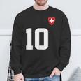 Switzerland 10 Sport Enthusiast Swiss Flag Suisse Fan Jersey Sweatshirt Geschenke für alte Männer