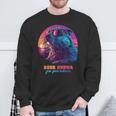 Synthwave Polish Beaver Meme Bober Kurwa Ja Pierdole Bobr Sweatshirt Geschenke für alte Männer