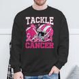 Tackle Breast Cancer Football Pink Breast Cancer Awareness Sweatshirt Gifts for Old Men