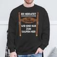 With Team Bridetigam Her Heiratet In Tracht Poltern Jga Sweatshirt Geschenke für alte Männer