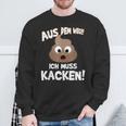 With Text Aus Dem Weg Ich Muss Kacken Sweatshirt Geschenke für alte Männer