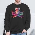 Tie-Dye Frog Peace Sign Hippie Sweatshirt Gifts for Old Men