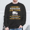 Truck Driver Achtung Insane Truck Driver Sweatshirt Geschenke für alte Männer