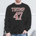 Trump 47 President Team Football Jersey Style 2024 Front Sweatshirt Gifts for Old Men