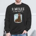 Two Moles Per Litre Science Humour Animal Pun Sweatshirt Geschenke für alte Männer