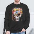 Vintage Graffiti Biker Rocker Skeleton Punk Horror Skull Sweatshirt Geschenke für alte Männer