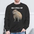 Vintage Ok I Pull Up Capybara Sweatshirt Geschenke für alte Männer