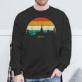 Vintage Retro Style England City Skyline Cityscape Bristol Sweatshirt Gifts for Old Men
