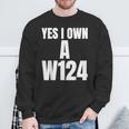 W124 Classic Deutsche Auto´S W124 Silhoutte W124 Karren S Sweatshirt Geschenke für alte Männer