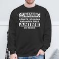 Warning Koulte Spontan Begin Over Anime Zu Talken Anime Sweatshirt Geschenke für alte Männer