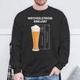 Wechselstromerklärt Bier Elektriker Technik Elektrotechnik Sweatshirt Geschenke für alte Männer