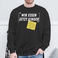 Wir Essen Jetzt Kinder Satzzeichen Retten Leben Joke Sweatshirt Geschenke für alte Männer