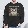 Wuterzehrt Mich Dummes Starrendes Katzen-Meme Sweatshirt Geschenke für alte Männer