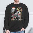 Zoo Animals Christmas Lights Jungle Zookeeper Safari Theme Premium Sweatshirt Gifts for Old Men
