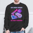 Zum Zocken Geboren Zum Arbeit Forces I Console Ps5 Gaming Sweatshirt Geschenke für alte Männer