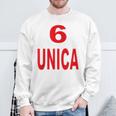 6 Unica Maglia Bianca Scritta Rossa Felpa Regalos para ancianos