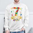 Bambino 7Rd Birthday Boy 7 Year Old Building Blocks 7Th Birthday Boy Felpa Regalos para ancianos