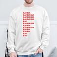 Blah Blah Geeky Red Lettering Hipster Sweatshirt Geschenke für alte Männer