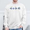 Blueberry Summer Cottagecore Berries Aesthetic Botanical Sweatshirt Gifts for Old Men