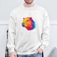 Capibara Spruch Don't Worry Be Capy Arcobaleno Felpa Regalos para ancianos