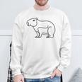 Capybara Minimalism Sweatshirt Geschenke für alte Männer