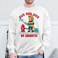 Children's Aus Dem Weg Grosser Bruder Im Einatz Fire Brigade German L Sweatshirt Geschenke für alte Männer