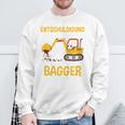 Children's Excuse Das Ich Zu Spät Bin Digger Driver Boy Digger 80 Sweatshirt Geschenke für alte Männer