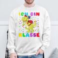 Children's Ich Bin 1 Class Dino Mit Schulsack Sweatshirt Geschenke für alte Männer