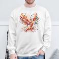 Cooles Phönix-Vogel-Symbol Im Kubismus-Kunst-Stil Weihnachten Sweatshirt Geschenke für alte Männer