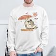 Cute Ghost Spooky Beach Summer Vacation Halloween Summerween Sweatshirt Gifts for Old Men
